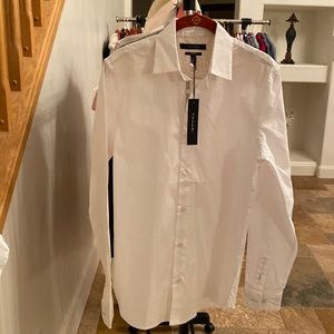 Tahari mens button down shirt - The Nantucket Shirt- in white size small